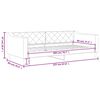 vidaXL Lit de repos sans matelas noir 80x200 cm tissu