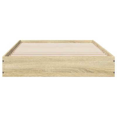 vidaXL Cadre de lit sans matelas chêne sonoma 75x190 cm