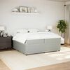 vidaXL Sommier &agrave; lattes de lit et matelas Gris clair 200x200cm Velours