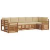 vidaXL Ensembles de canap&eacute;s avec coussin 7 pcs Naturel et Beige