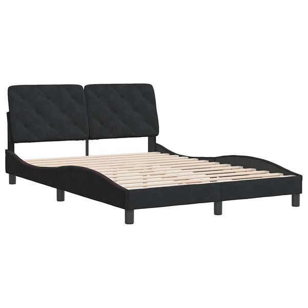 vidaXL Cadre de lit sans matelas noir 120x200 cm velours