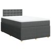 vidaXL Sommier &agrave; lattes de lit avec matelas gris fonc&eacute; 120x190cm tissu