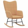 vidaXL Chaise &agrave; bascule Beige Tissu Sherpa