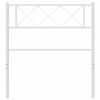 vidaXL T&ecirc;te de lit de remplacement m&eacute;tal blanc 90 cm