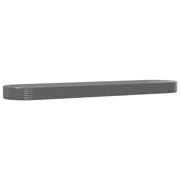 vidaXL Lit sur&eacute;lev&eacute; de jardin Acier galvanis&eacute; 600x140x36cm gris