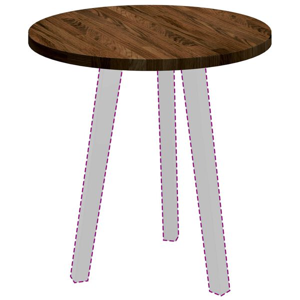 vidaXL Plateau de table Marron fonc&eacute; &Oslash; 50 x 2,5 cm