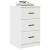 vidaXL Cabinet de chevet Blanc 38 x 38 x 66 cm Bois d'ing&eacute;nierie