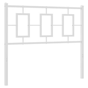 vidaXL T&ecirc;te de lit de remplacement m&eacute;tal blanc 100 cm