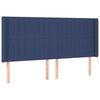 vidaXL T&ecirc;te de lit &agrave; LED Bleu 163x16x118/128 cm Tissu
