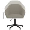 vidaXL Chaises pivotantes &agrave; manger lot de 6 gris clair velours
