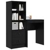 vidaXL Bureau avec tiroir 2 pcs Ch&ecirc;ne noir