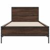 vidaXL Cadre de lit sans matelas ch&ecirc;ne marron 100x200 cm