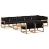 vidaXL Ensemble de canap&eacute;s d'ext&eacute;rieur 9 pc Blanc et noir