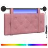 vidaXL T&ecirc;te de lit suspendue Avec lumi&egrave;re LED Rose Velours