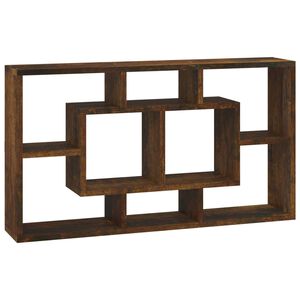 vidaXL &Eacute;tag&egrave;re murale 8 compartiments Ch&ecirc;ne fum&eacute;