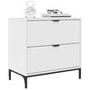 vidaXL Table de chevet avec tiroir Blanc brillant 63,5 x 36 x 61 cm