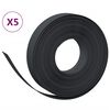 vidaXL Bordures de jardin 5 pcs noir 10 m 10 cm poly&eacute;thyl&egrave;ne