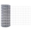 vidaXL Cl&ocirc;ture avec poteau Argent&eacute; 0,8 x 25 m Acier et PVC