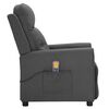vidaXL Fauteuil de massage Gris clair Tissu