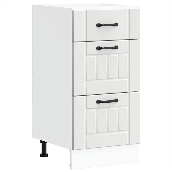 vidaXL Armoire de cuisine Lucca blanc bois d'ing&eacute;nierie