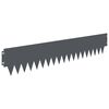 vidaXL Bordure de Pelouse 10 pcs 103 x 20 cm m&eacute;tal Anthracite