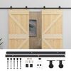 vidaXL Porte coulissante 2 pc 80 x 210 cm Bois de pin massif