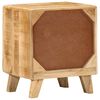 vidaXL Table de chevet 2 pcs 40x32x46 cm bois massif de manguier brut