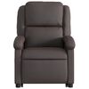 vidaXL Fauteuil inclinable de massage marron foncé cuir véritable
