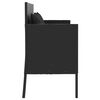 vidaXL Banc de jardin avec coussins noir résine tressée