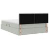 vidaXL Lit avec rangement et LED Gris clair 140 x 200 cm Velours