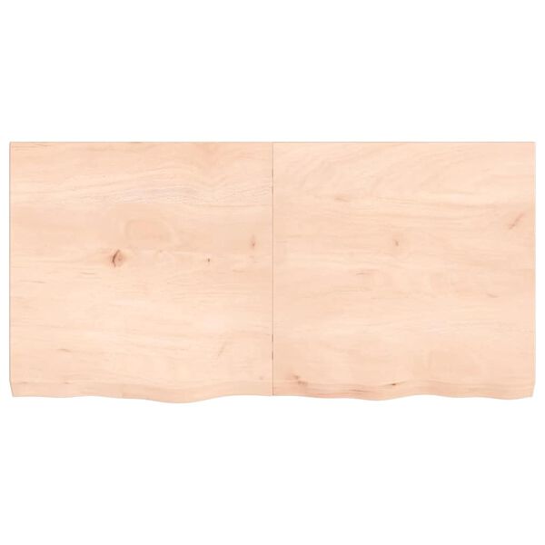 vidaXL Comptoir de salle de bain 120x60x(2-6)cm bois massif non trait&eacute;