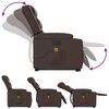 vidaXL Fauteuil inclinable de massage &eacute;lectrique marron similicuir