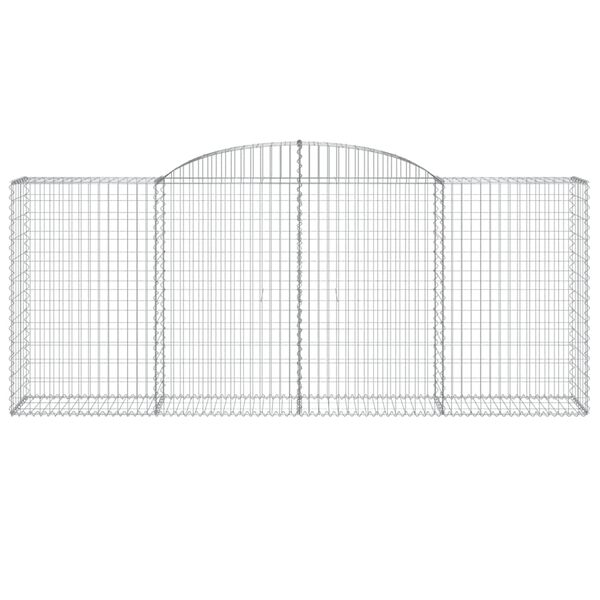 vidaXL Paniers &agrave; gabions arqu&eacute;s 7 pcs 300x50x120/140 cm fer galvanis&eacute;