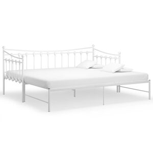 vidaXL Cadre de canap&eacute;-lit extensible sans matelas blanc 90x200 cm