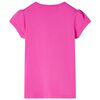 T-shirt pour enfants &agrave; mancherons rose fonc&eacute; 140