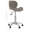 vidaXL Chaises pivotantes &agrave; manger lot de 2 gris clair velours
