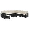 vidaXL Ensemble de canap&eacute; de jardin 12 pcs Noir polyrotin