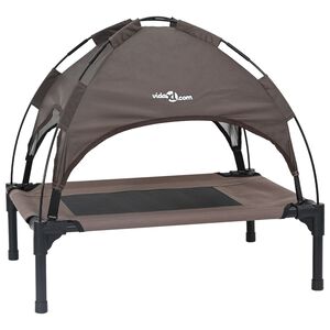 vidaXL Lit pour Chien Marron 62 x 48 x 61 cm Acier