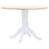vidaXL Ensemble de salle &agrave; manger 5 pcs Bois d'h&eacute;v&eacute;a Blanc et marron