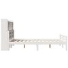 vidaXL Lit biblioth&egrave;que sans matelas blanc 150x200 cm bois pin massif