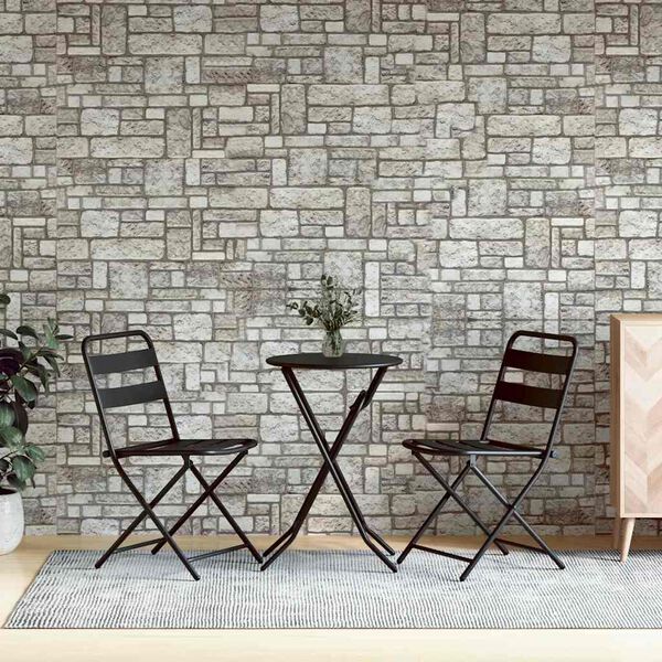 vidaXL Panneaux muraux 3D avec design de brique gris 10 pcs EPS