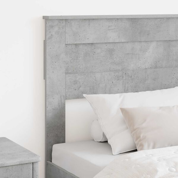 vidaXL T&ecirc;te de lit Gris b&eacute;ton 75 cm Bois d'ing&eacute;nierie