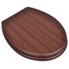 vidaXL Si&egrave;ges de toilette avec couvercles 2 pcs MDF Marron