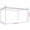 vidaXL Pergola avec toit r&eacute;tractable cr&egrave;me 395x292x230 cm