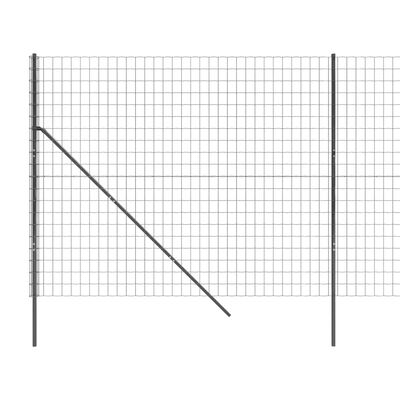 vidaXL Clôture en treillis métallique anthracite 2x10 m