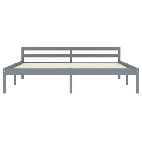 vidaXL Cadre de lit sans matelas gris bois massif de pin 160x200 cm