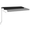 vidaXL Auvent manuel r&eacute;tractable 450x350 cm Anthracite