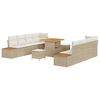 vidaXL Ensemble de canap&eacute; de jardin avec coussin 11 pcs Beige et cr&egrave;me