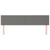 vidaXL T&ecirc;tes de lit 2 pcs Gris fonc&eacute; 90x5x78/88 cm Tissu