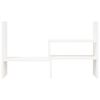 vidaXL Support pour moniteur Blanc (39-72)x17x43 cm Bois de pin solide